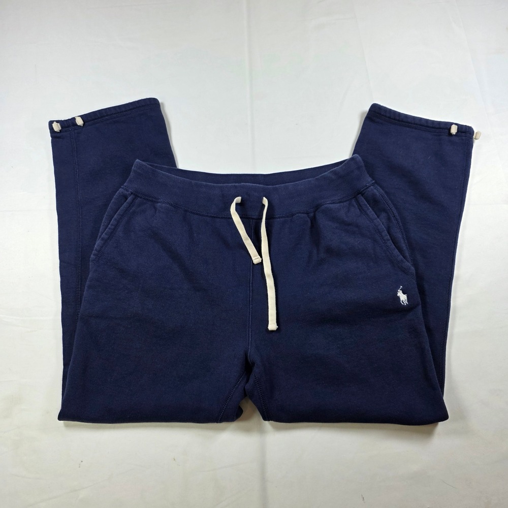 Polo Ralph Lauren Mens Navy Blue Fleece Sweatpants Joggers Size M 0866
